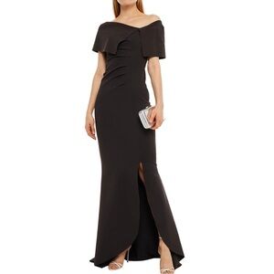 Eliza J. NWT Black Off-The Shoulder Gown Sz 8
